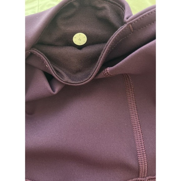 Lululemon Mesh Side Leggings Size 4 Jogger Ankle Cuffs in Magenta Full Length - Picture 6 of 10